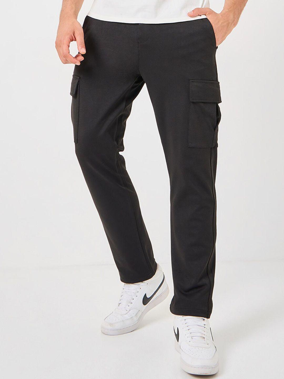 styli men cargo pocket straight-fit track pants