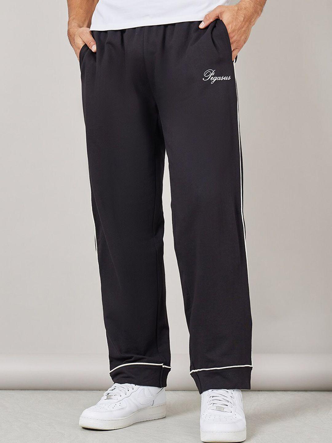 styli men contrast piping detail relaxed terry joggers