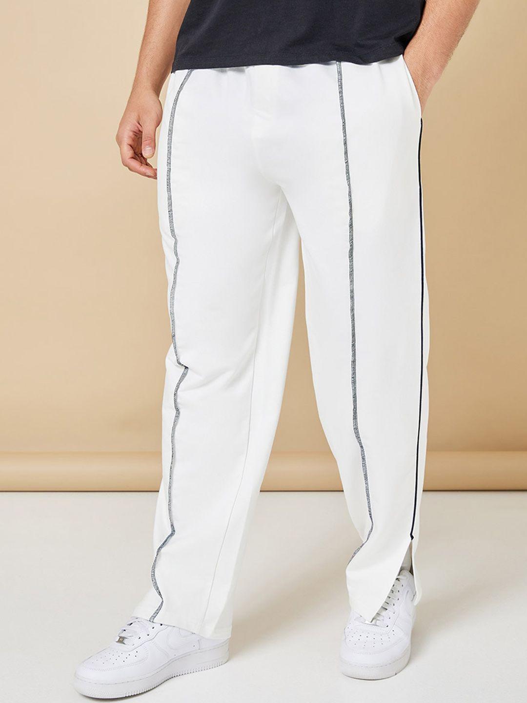 styli men pure cotton relaxed-fit track pants