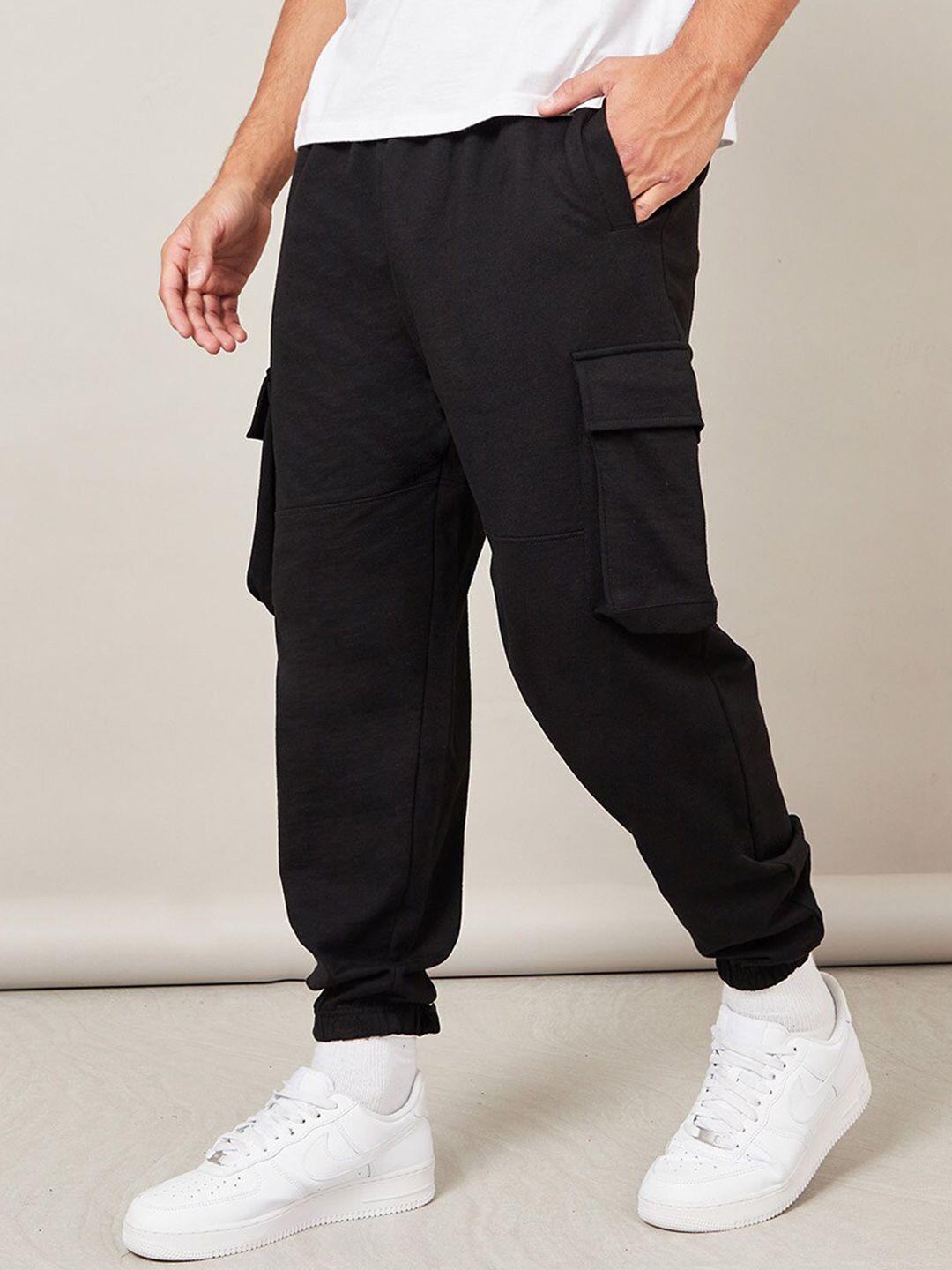 styli men relaxed fit cotton joggers