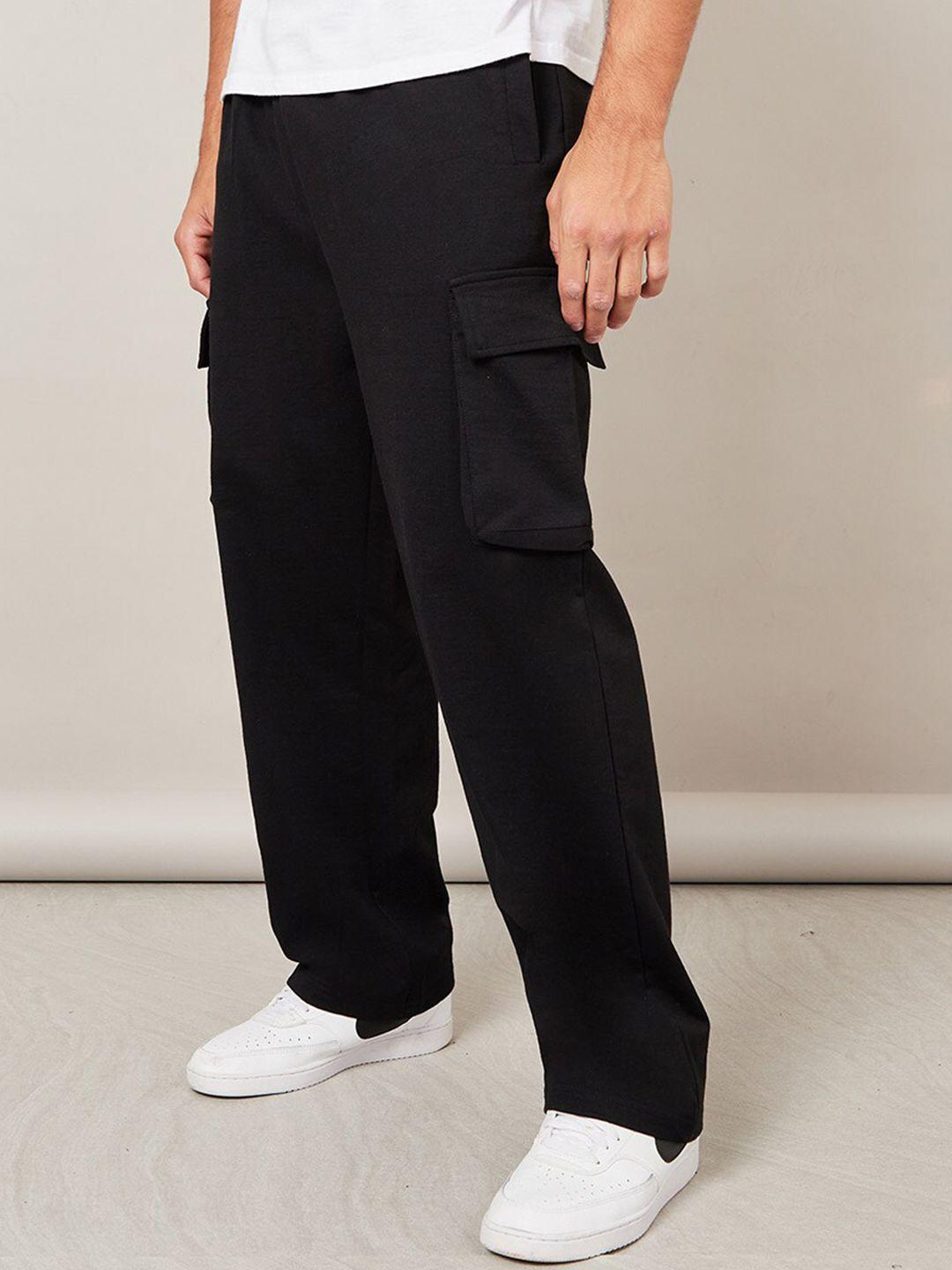 styli men relaxed fit cotton track pant
