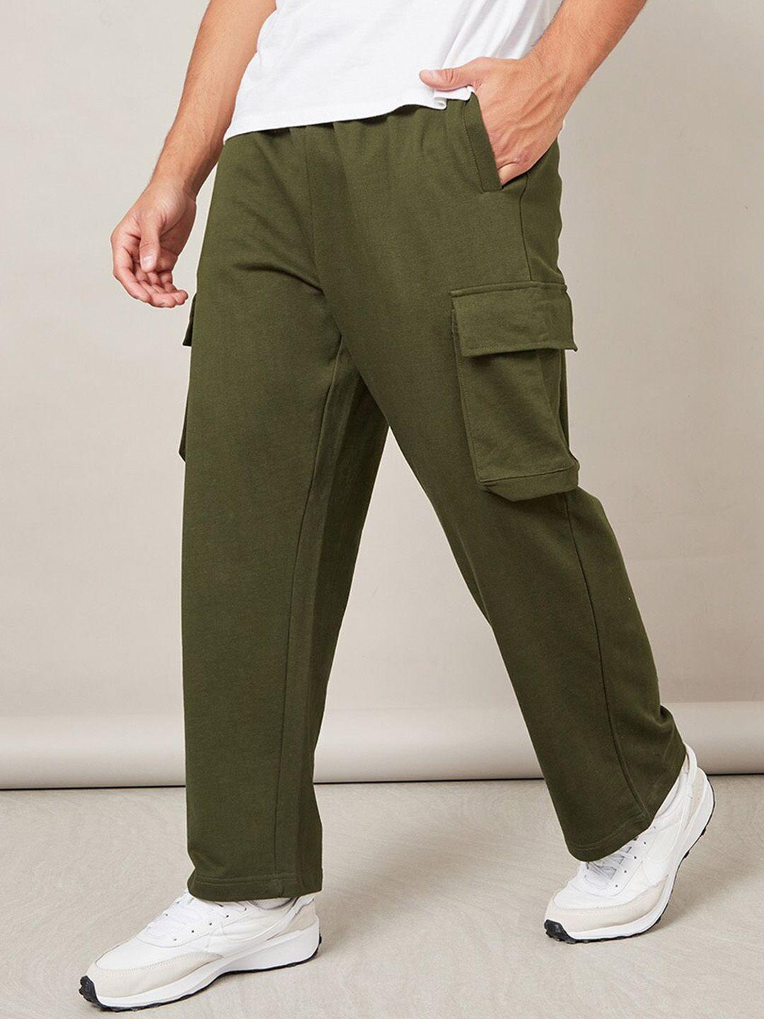 styli men relaxed fit cotton track pants