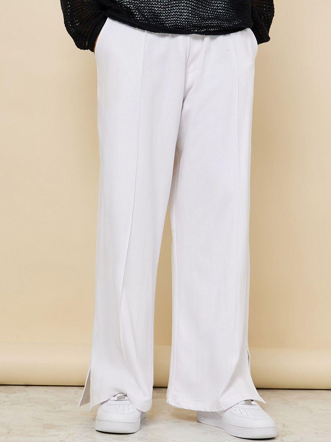 styli men relaxed side panel open hem track pants