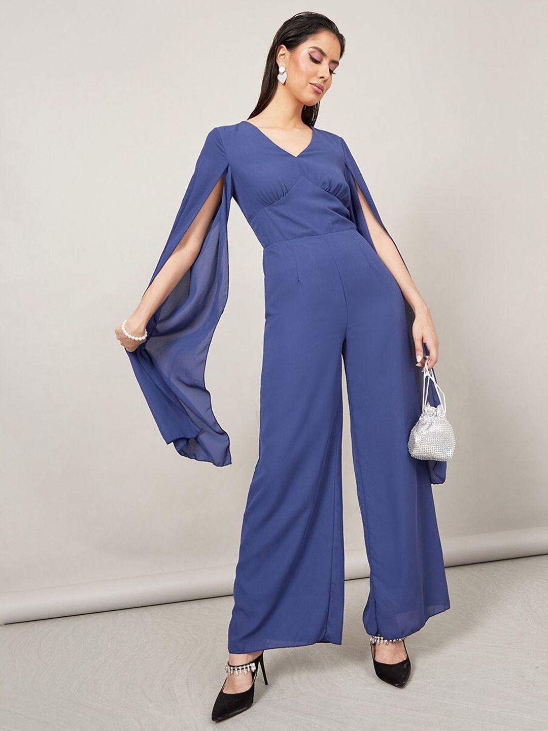 styli navy blue basic jumpsuit