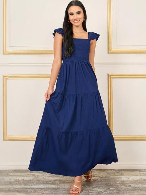 styli navy maxi dress