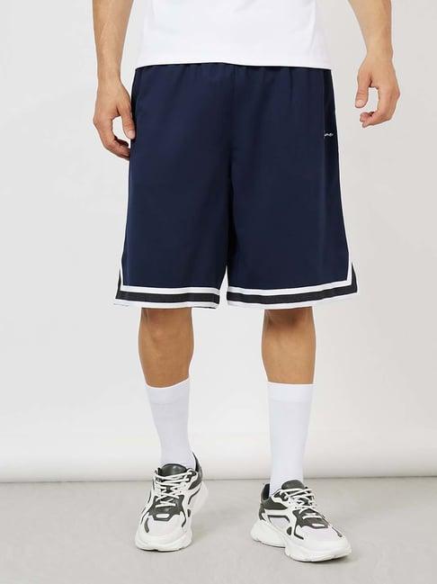 styli navy regular fit shorts