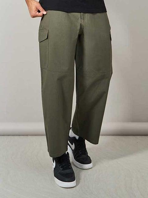 styli olive relaxed fit cargos