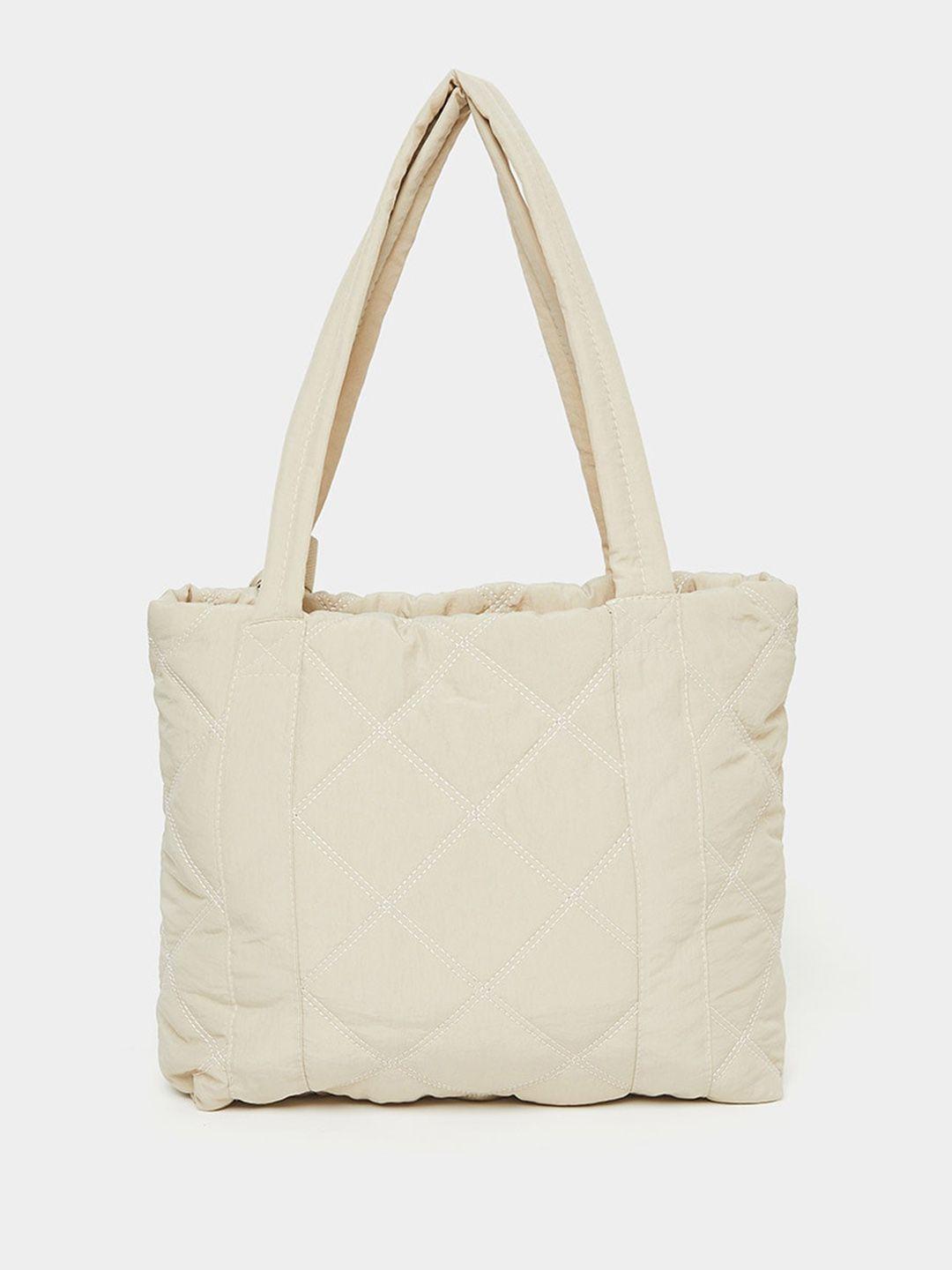 styli oversized structured quilted tote bag