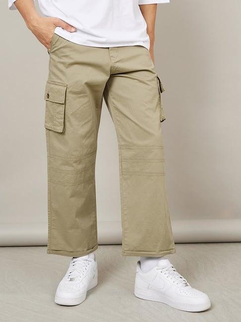 styli panel detail cotton twill oversized cargo