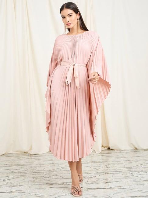 styli pink a-line dress