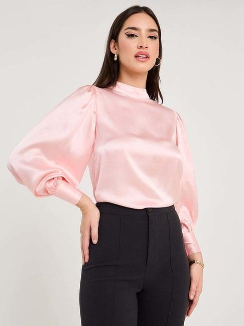 styli pink high neck top