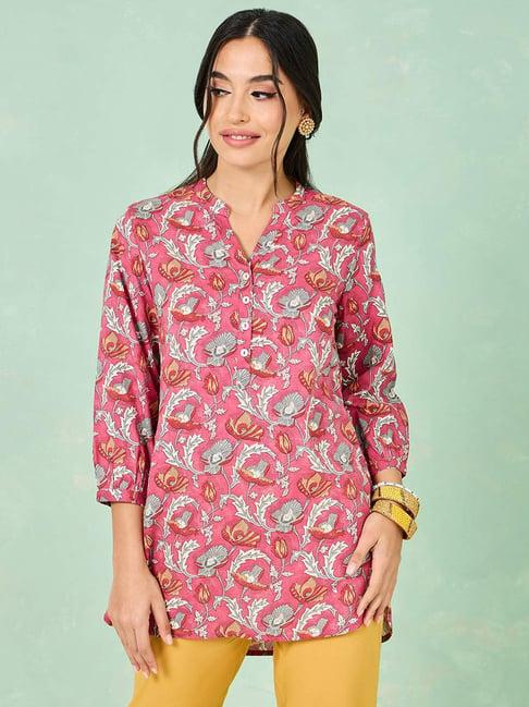 styli pink printed tunic