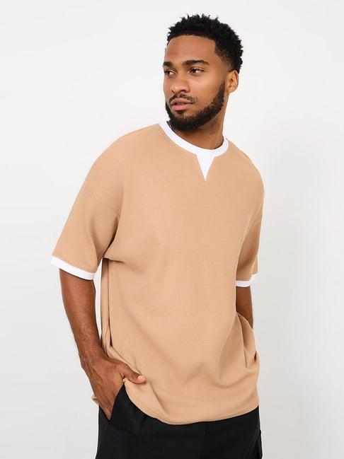 styli premium waffle knit oversized t-shirt