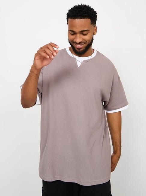 styli premium waffle knit oversized t-shirt