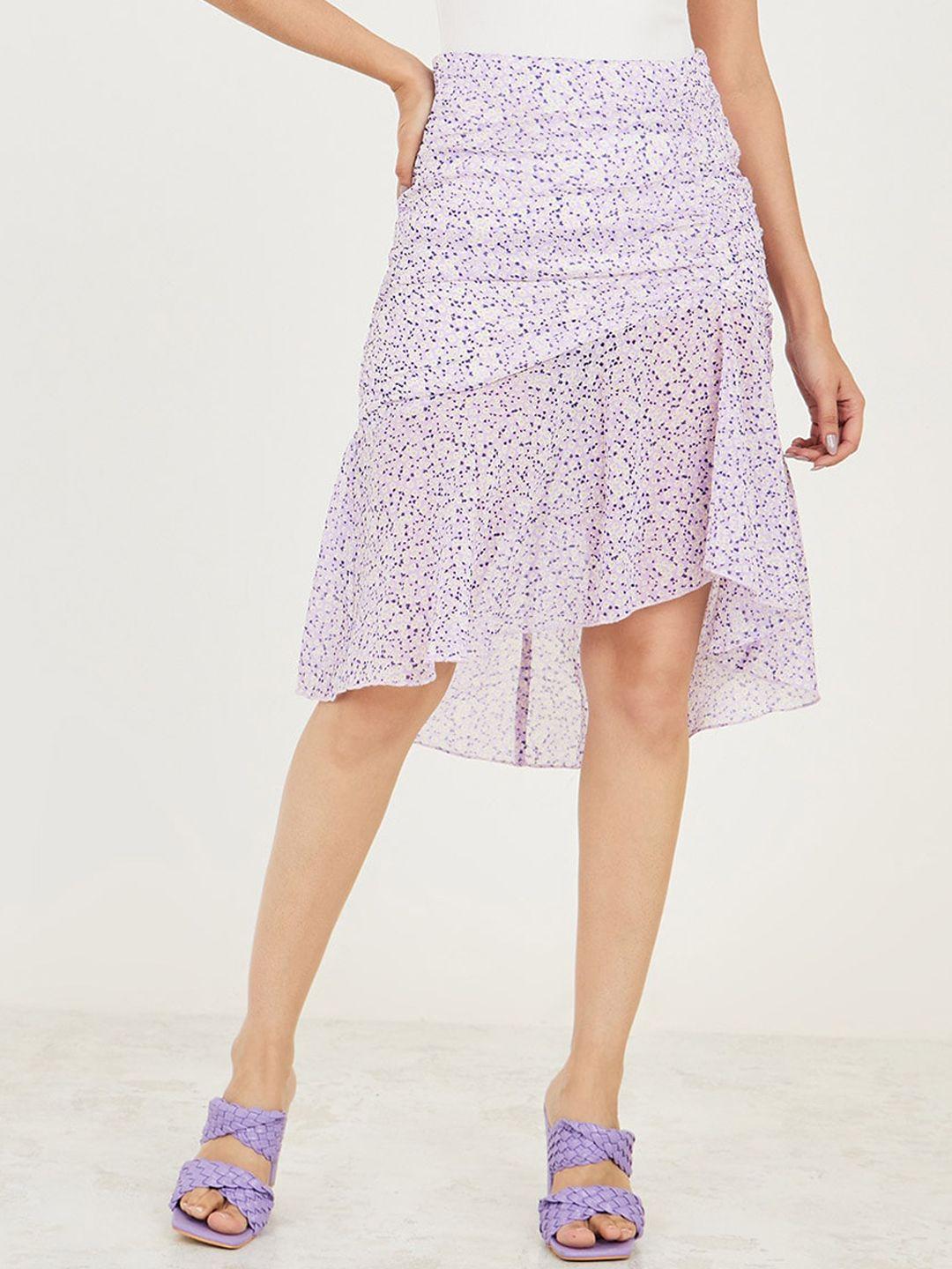 styli printed knee-length skirts