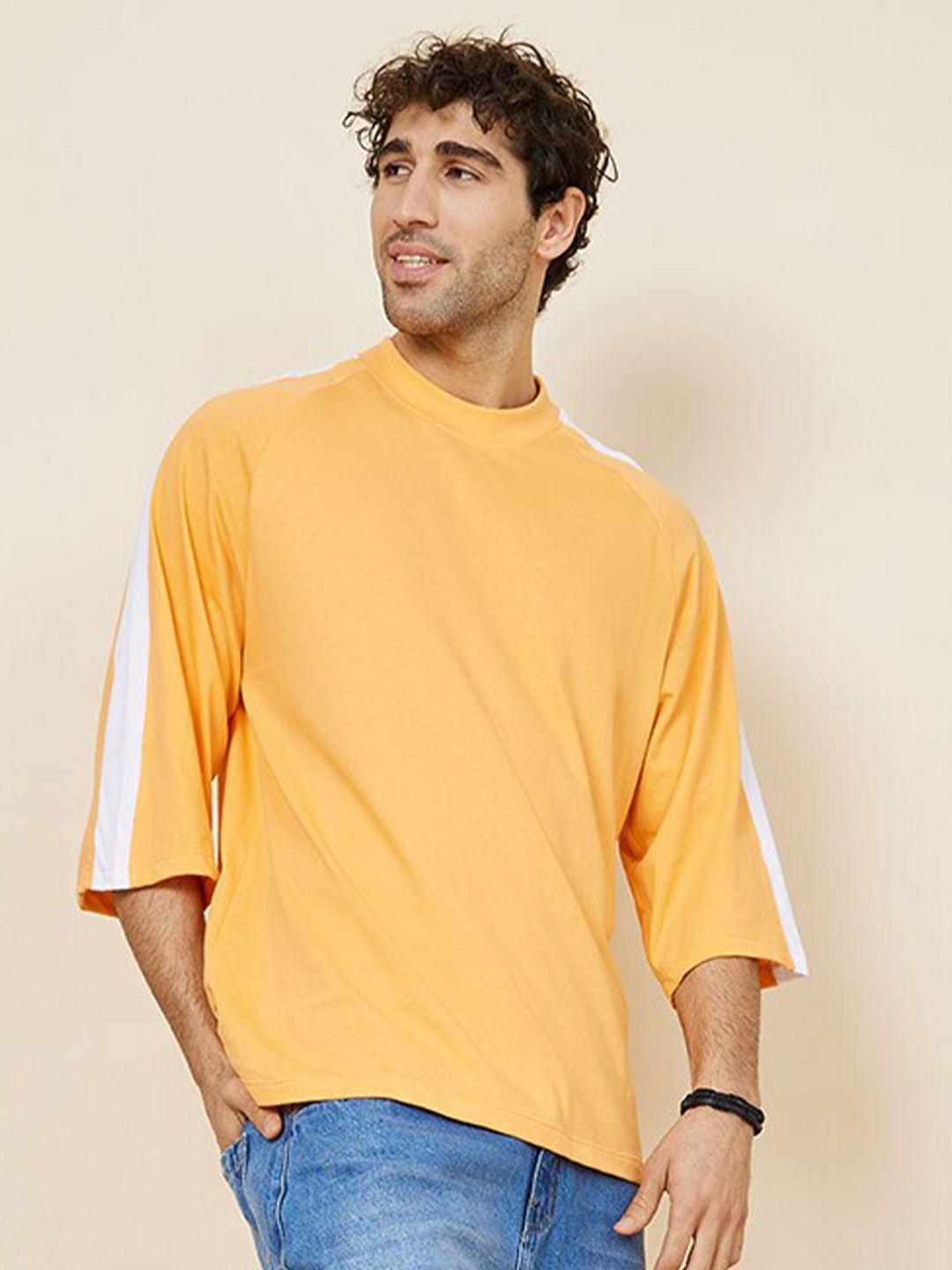 styli round neck drop-shoulder sleeves cotton t-shirt