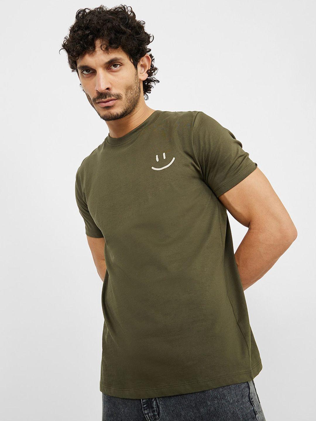 styli round neck short sleeves pure cotton t-shirt