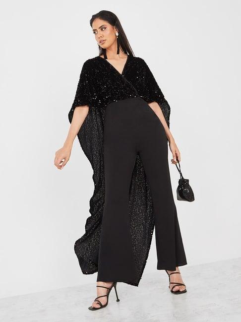 styli sequined embellished straight leg jumpsuit