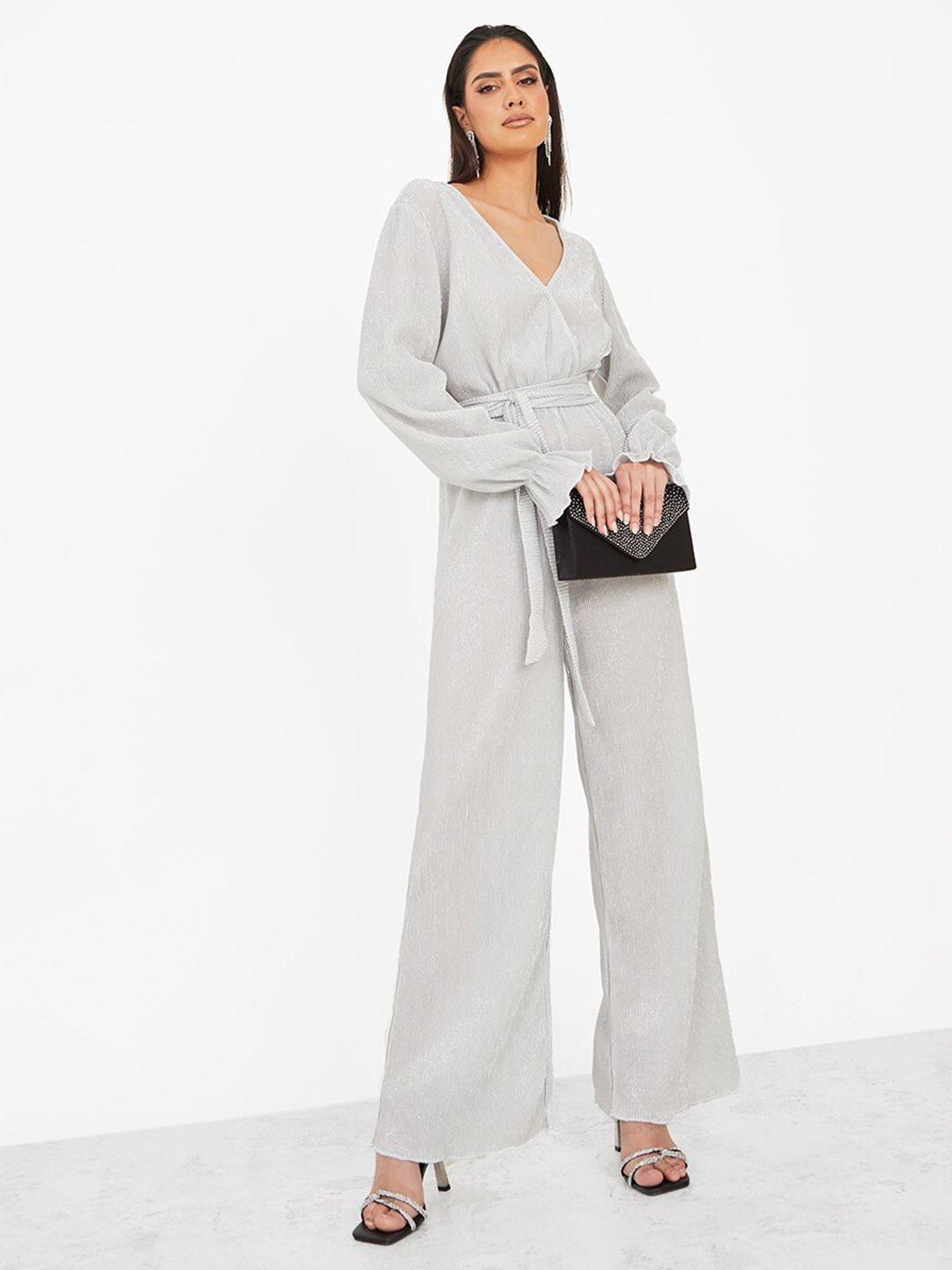 styli silver-toned basic jumpsuit