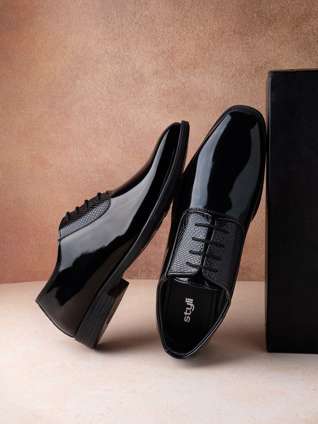 styli solid formal oxfords with minimal textured detail