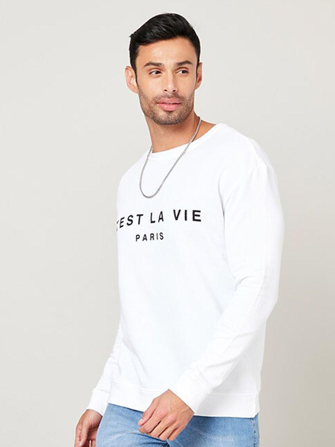 styli typograpgy printed pure cotton boxy sweatshirt