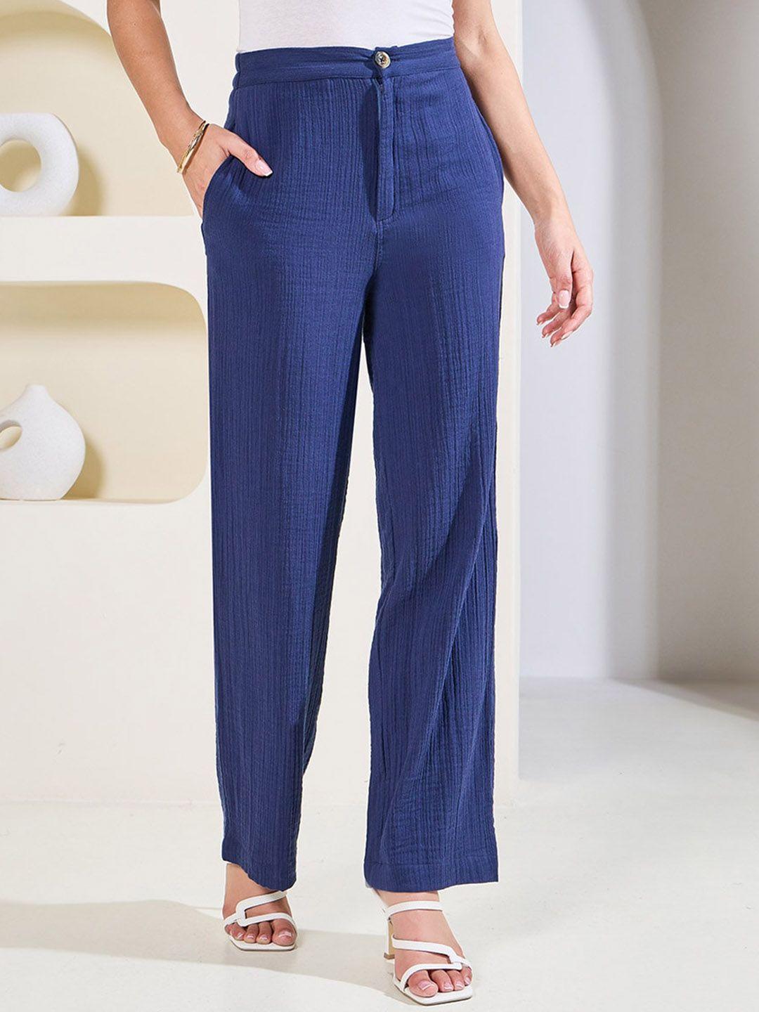 styli women flared high-rise trousers