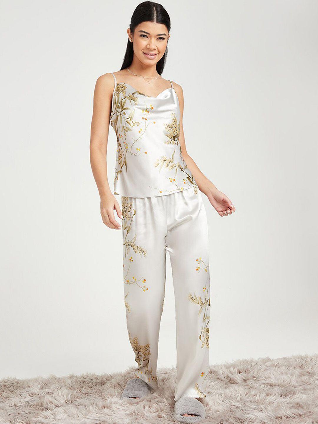 styli women floral printed pyjamas