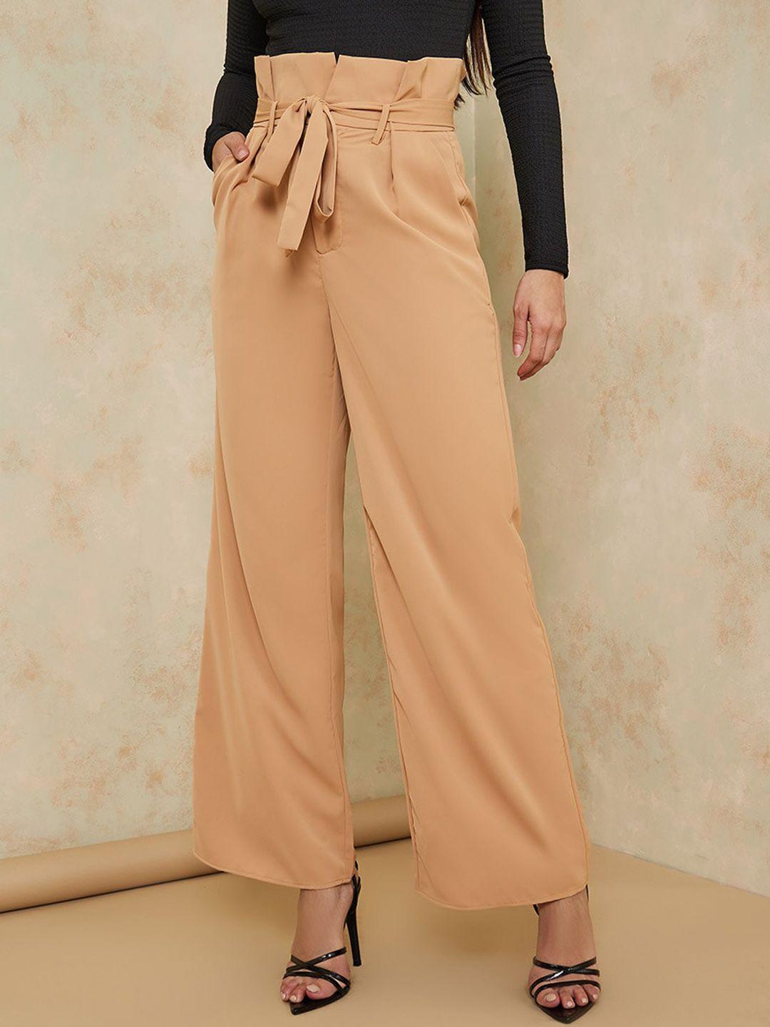 styli women high-rise parallel trousers