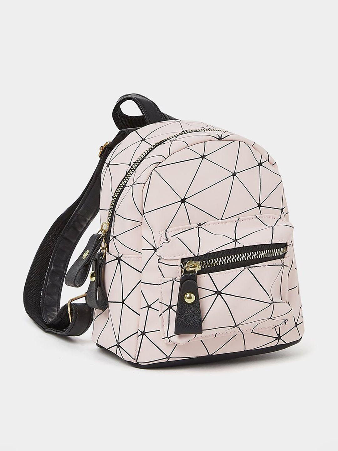 styli women pink & black graphic backpack