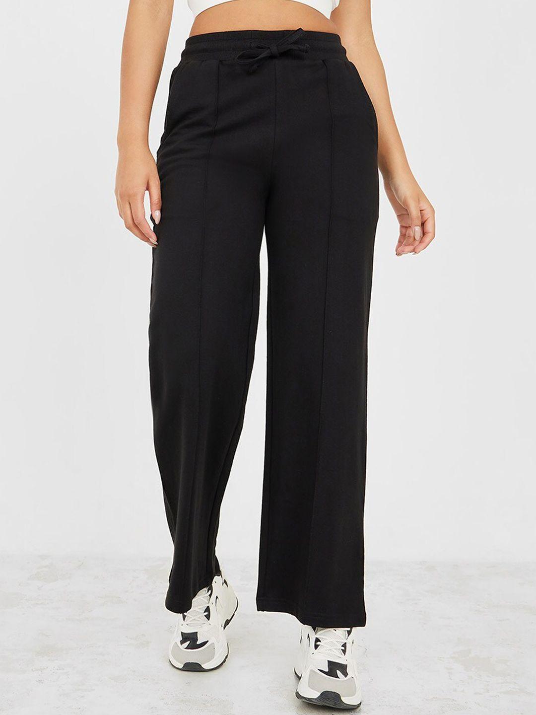 styli women relaxed-fit cotton track pants