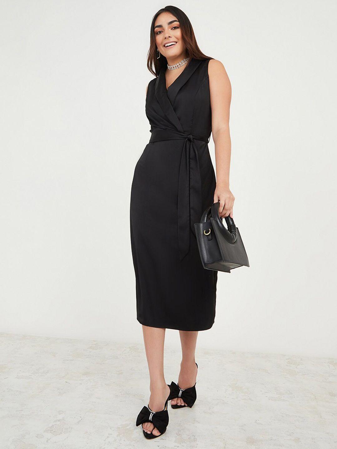 styli wrap midi dress