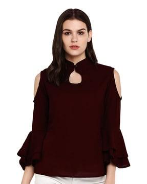 stylised high-neck top
