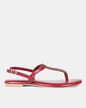 stylised slip-on flat sandals