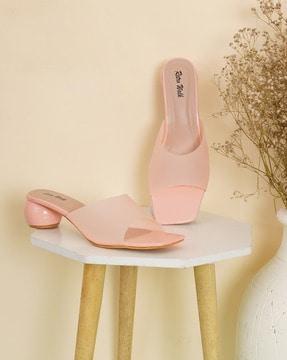 stylised toe chunky heels sandals