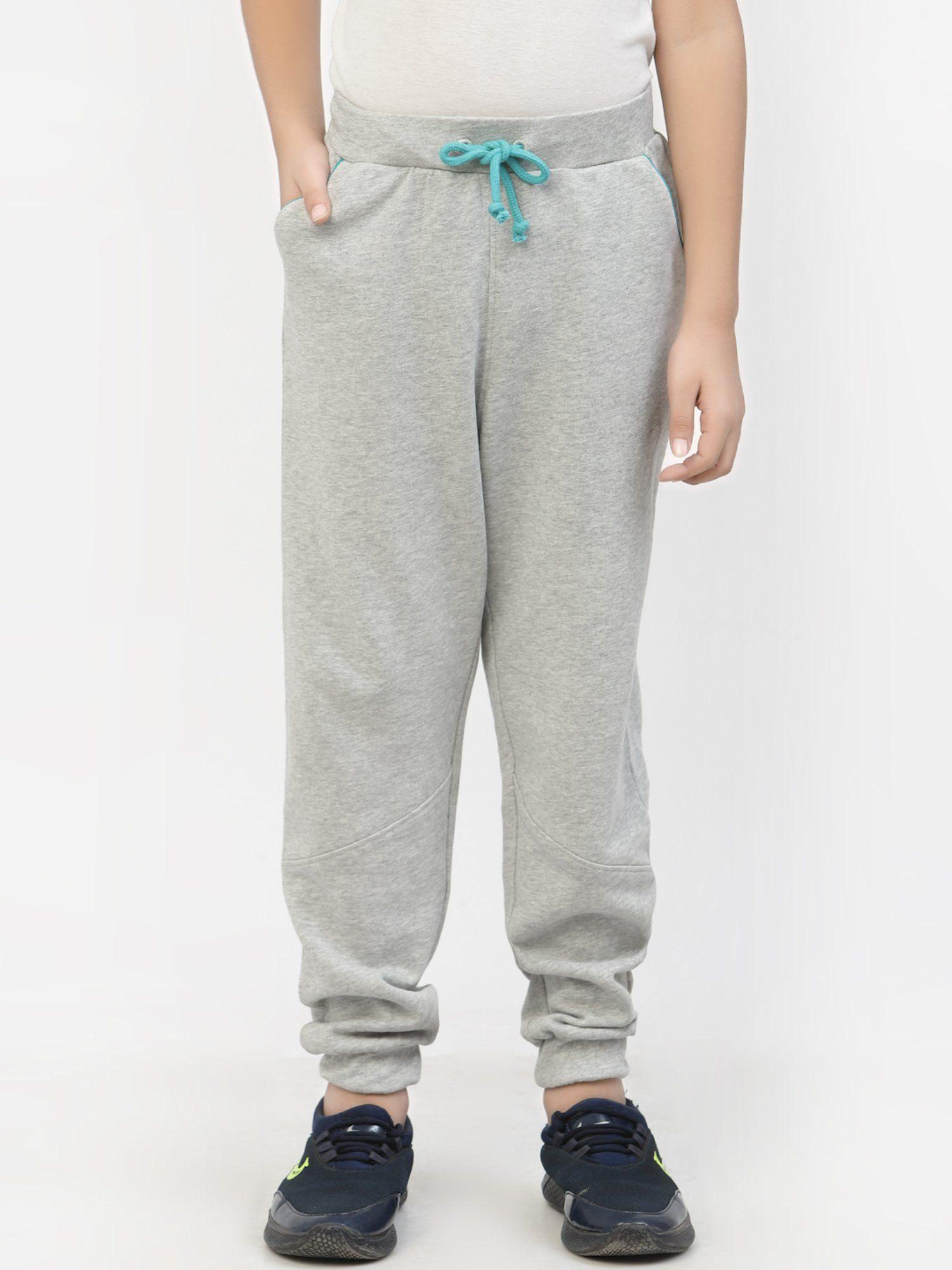 stylish grey organic cotton casual joggers for boys