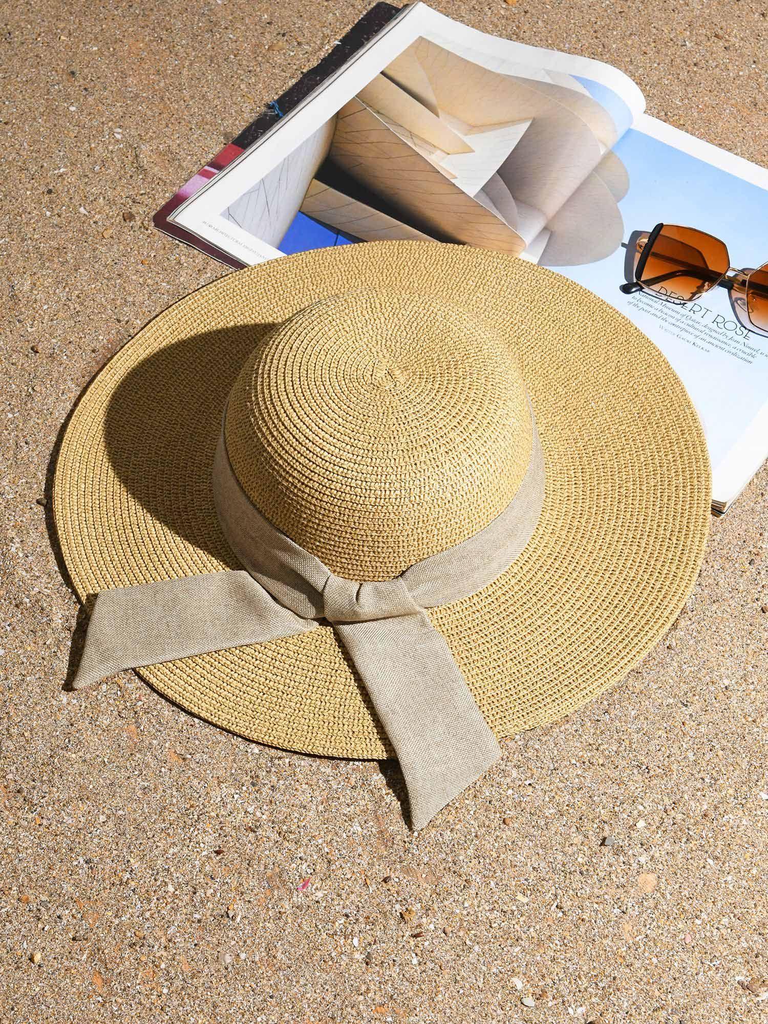 stylish beige scarf summer beach hats for women