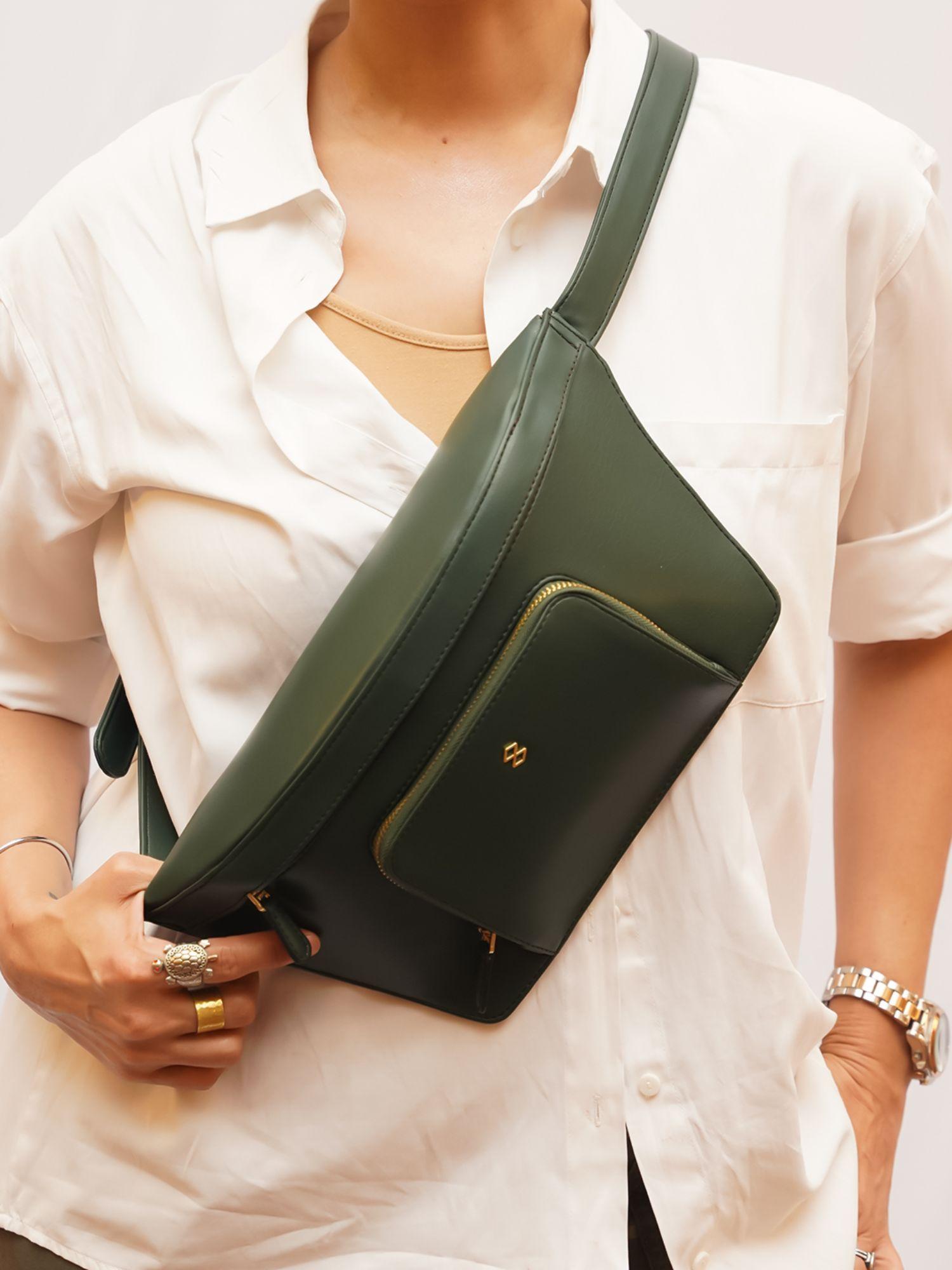 stylish belt bag - olive green (m)