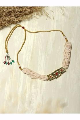 stylish mixed metal womens ethnic necklace