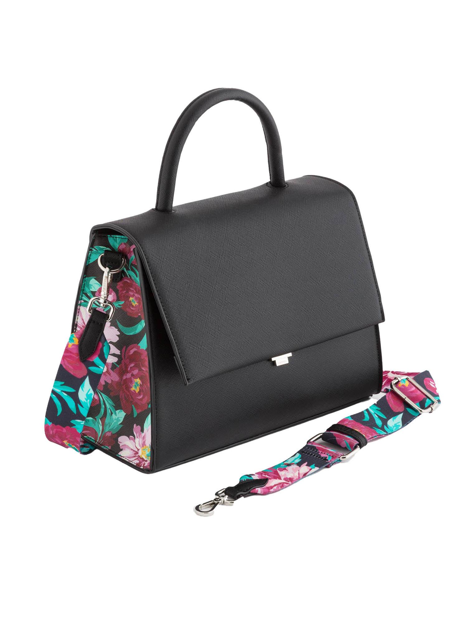 stylish top handle shoulder bag - multi-color