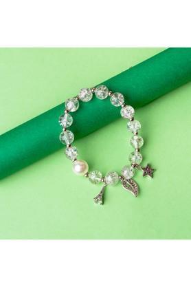stylish white alloy womens charm bracelet