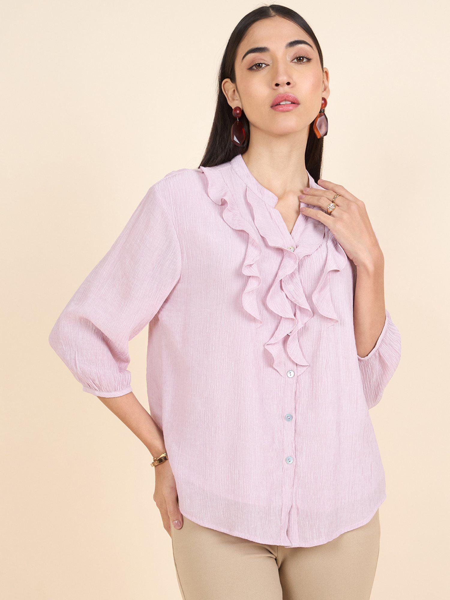 stylish women top collection three fourth sleeves pink