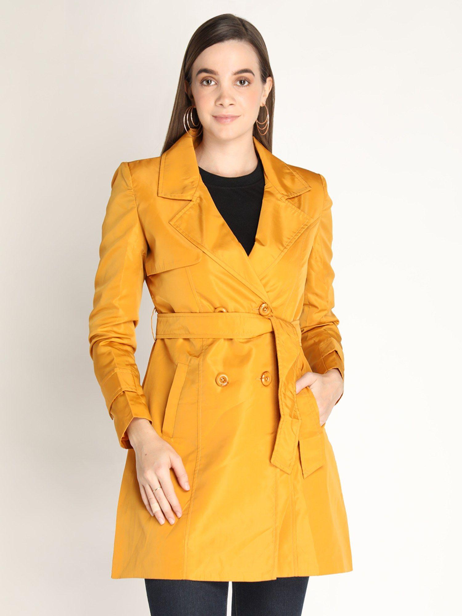 stylish women trench winter coat with belt (set of 2)