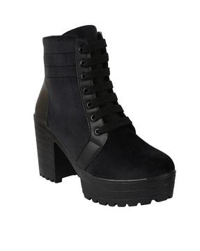 suede ankle length boots