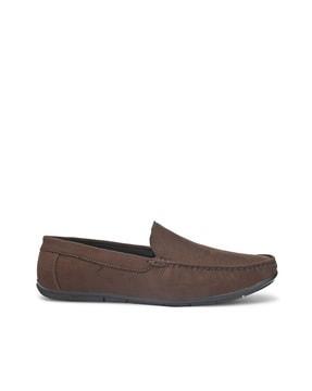suede round-toe loafers