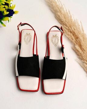 suede slingback flat sandals