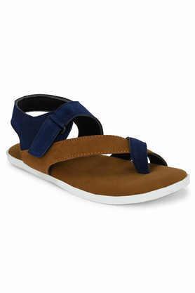 suede slip-on men's casual wear sandals - multi