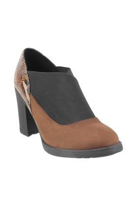 suede tie up womens casual shoes - brown