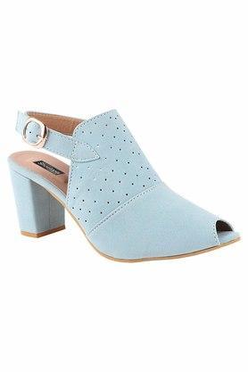 suede womens casual sandals - blue