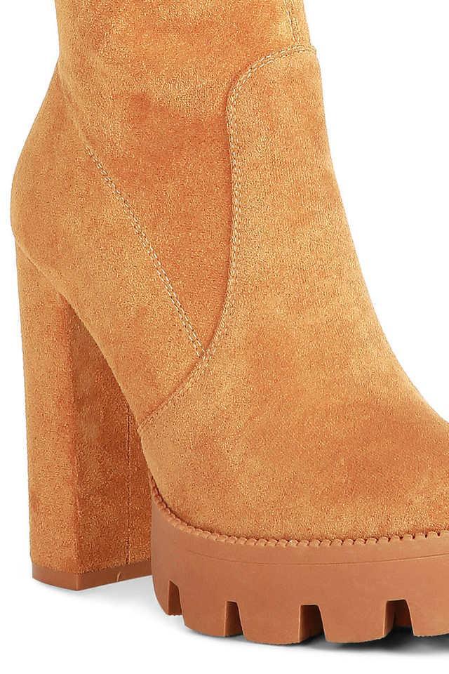 suede zipper womens boots