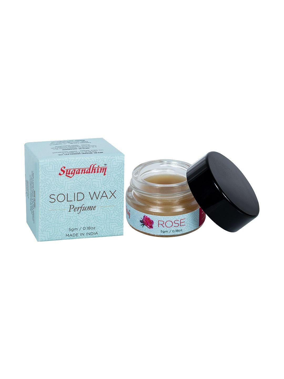 sugandhim rose solid wax long lasting perfume - 5 g